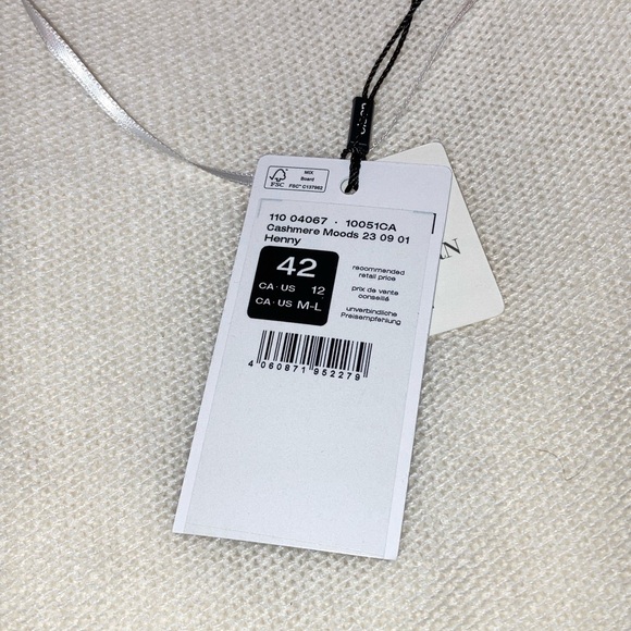 Olsen Open Front Wool Cashmere Blend Sweater NWT Size 12 Euro 42 - Picture 10 of 16